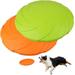 PrimePets Dog Frisbees 2 Pack 7 Inch Dog Flying Disc Durable Dog Toys Nature Rubber Floating Flying Saucer for Water Pool Beach Orange and Green
