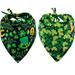 KZHAREEN 2 Pack St. Patrick s Day Dog Bandana Reversible Triangle Bibs Scarf Accessories for Dogs Cats Pets Animals