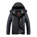 Olyvenn Deals Women s Outdoor Sprint Coat With Plush And Thickened Windproof Cycling Warm Cotton Coat Hooded Coat 2023 Trendy Winter Warm Ladies Hooded Casual Outwear Jackets Black 18