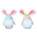 2 Pieces Easter Bunny Gnomes Colorful Plush Bunny Gnomes Easter Gnomes Easter Decor Dolls Soft Plush Dwarfs Spring Collectible Gnomes Easter Holiday Home Decoration