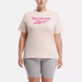 Women's Reebok Identity Big Logo T-Shirt (Plus Size) in Pink