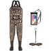 DRYCODE Chest Waders for Men with 1600g Boots Waterproof Insulated Duck Hunting Waders for Fishing Snow Camo