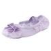 Quealent Toddler Girls Shoes Girls Shoes Size 4 Children Shoes Dance Shoes Dancing Ballet Performance Indoor Colorful Bow Yoga Practice Shoes 5 Girls Purple 10