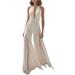 JURANMO Jumpsuits for Women Dressy Wedding Sexy Halter Neck Backless Dance Romper High Split Party Elegant One Piece Romper