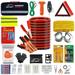AUTODECO Car Roadside Emergency Kit - Premium with Jumper Cables Tow Strap etc