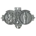 Fanhostco Saint St Christopher Medal for Car Our Lady Auto Car Sun Visor Clip Bless Driving Safety Gift for New & Old Drivers Teens Girls Men (Second Style 1Pcs)