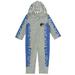 Jurassic World Jurassic Park Blue Toddler Boys Zip Up Cosplay Coverall Grey 3T