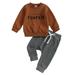 Kids Baby Boys Halloween Clothes Mama s Pumpkin Sweatshirt and PantsSuit for Toddler 2pcs Outfits Set