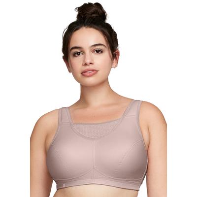 Plus Size Women's Full Figure Plus Size No-Bounce Camisole Elite Sports Bra Wirefree #1067 Bra by Glamorise in Rose Tan (Size 38 F)