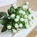 Artificial Rose Bud Bundles 36 Heads Artificial Flower Rose Bud Bouquet Fake Flowers 1 Pcs Beautiful Rose Bulb Oval Bush Open Roses for Wedding Home Decor