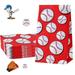 30 Pieces Baseball Party Bags Gift Bag Baseball Print Paper Candy Bags Baseball Party Favor Goodies Bags Baseball Treat Bags for Kids Boys Child Sports Theme Birthday Party Supplies Game Celebration