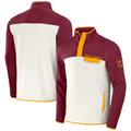 Men's NFL x Darius Rucker Collection by Fanatics Burgundy/Cream Washington Commanders Micro Fleece Quarter-Snap Jacket