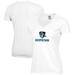 Women's White Johns Hopkins Blue Jays Logo Comfort Wash V-Neck T-Shirt