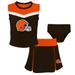 Girls Toddler Brown Cleveland Browns Spirit Cheer Three-Piece Cheerleader Set