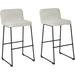 Signature Design by Ashley 31.88" Stool Upholstered/Metal in Black/White | 40.13 H x 19 W x 22.5 D in | Wayfair D225-330