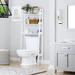 Latitude Run® Cersei 25.1" W x 61.5" H x 10" D Over-The-Toilet Storage Manufactured Wood in White | 61.5 H x 25.1 W x 10 D in | Wayfair