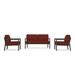 Joss & Main Vivant 56.25" Wide Outdoor Patio Sofa w/ SunbrCushions Metal/Rust - Resistant Metal in Gray/Brown | 56.25 W x 30 D in | Wayfair