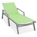 Latitude Run® 78.2" Long Reclining Single Chaise Metal in Green/Gray | 19.7 H x 29 W x 78.2 D in | Outdoor Furniture | Wayfair