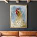 Rosalind Wheeler Chicken Portrait I - Single Picture Frame Print Paper, Solid Wood in Blue/White | 30.5 H x 22.5 W x 1.25 D in | Wayfair