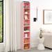 Ebern Designs Virginis 70.9" H x 11.6" W Wood Standard Bookcase Wood in Pink | 70.9 H x 11.6 W x 9.3 D in | Wayfair