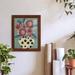 Red Barrel Studio® Edoardo Jamboree Floral II Framed On Paper Graphic Art Paper in Black/Blue/Green | 11 H x 9 W x 1 D in | Wayfair