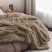 Everly Quinn Richelle Throw Blanket Faux Fur in Brown | 90 H x 90 W in | Wayfair 0993EE9AB97D4DDFB49786389621F781