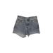 Topshop Denim Shorts: Blue Solid Bottoms - Women's Size 26 - Stonewash