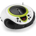 Lenco Kinder Radio CD-Player SCD-38, tragbares UKW-Radio mit CD/MP3-Player und USB, Grün