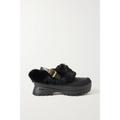 Stella McCartney - Trace Faux Fur, Vegetarian Leather And Rubber Clogs - Black