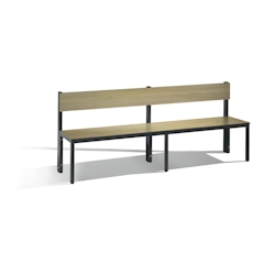 C+P Sitzbank mit Rückenlehne, Basic Plus, H796xB1960xT407mm Image