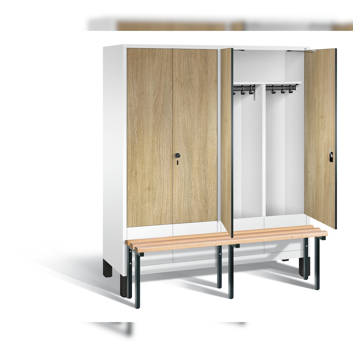 C+P Schwarz-Weiss-Spind Evolo, H1850xB1590xT815mm Image