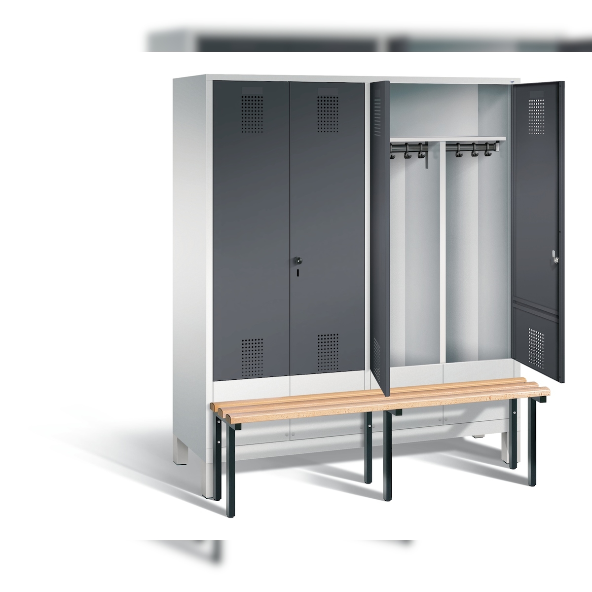 C+P Schwarz-Weiss-Spind Evolo, H1850xB1590xT815mm Image