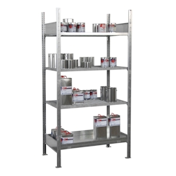 Kleingebinderegal mit Auffangwanne 3017 4E verzinkt Umwelt Lagertechnik Image