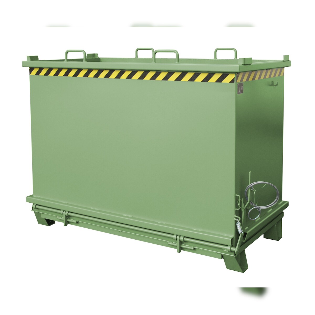 Klappbodenbehälter SB 2000 lackiert RAL6011 Resedagrün Stapler Anbaugerät Image