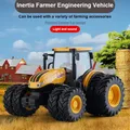 Spielzeug auto Farm Traktor Anhänger 1/24 Engineering Bau LKW Landwirtschaft maschine Trägheit