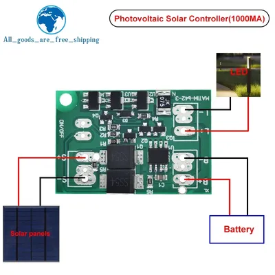 Automatische Solar Panel Batterie Ladegerät Bord Nachtlicht LED Hof Garten Lampe Steuerschalter Verzögerung Relais Modul Power-on/off