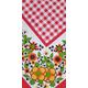 Vintage Tablecloth: Groovy Vintage 1970s Printed Flower Power Gingham Floral Square Tablecloth