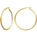 Vonmoos Hoop Earrings Set for Women Man 14K Real Gold Plated Copper Hoops with 925 Sterling Silver