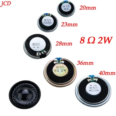 Ultra Thin Mini Speaker 8 Ohm 2 Watt 2W 8R Speaker Diameter 20MM 23MM 28MM 36MM 40MM 2CM 2.3CM 2.8CM 3.6CM Thickness 5MM 4.5MM