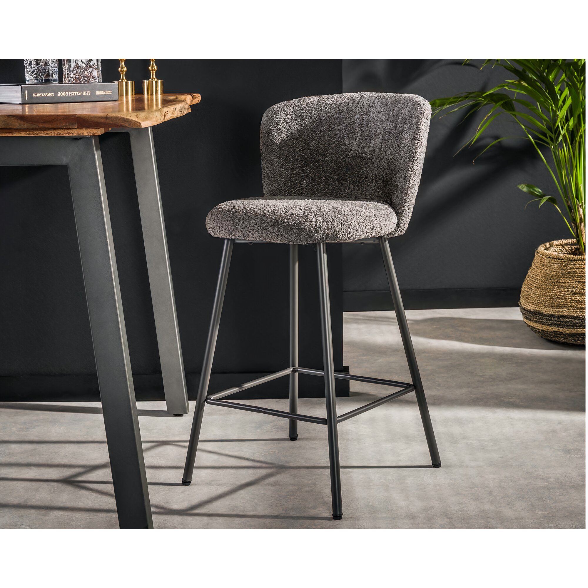 designline »Curve« Barstuhl grau