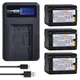 1Pcs 3900mAh VW-VBT380 VBT380 VW-VBT190 VBT190 Battery + LCD USB Charger for Panasonic HC-VXF999
