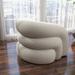 SEYNAR Modern Glam 360 Degree Swivel Velvet Accent Armchair with Tufted Back