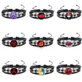 Bracelet en cuir NarAASharing an Eye Anime Figure vintage Nuage rouge Goth Fashion Bracelet