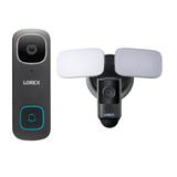 Lorex 2K Wired Video Doorbell (Black) w/ Smart Motion Detection Camera