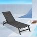 75 in. Outdoor Black Metal Chaise Lounge Chairs
