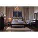 Barzini 5-Piece Bedroom Set with Upholstered Headboard, Black