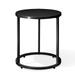 Crestlive Products Outdoor Metal Round Patio Side Table in Black Finish