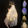 Allumer le voile de mariage voile de mariée led voile de lumière led couronnes voile de diadème de