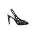 Via Spiga Heels: Pumps Stilleto Boho Chic Black Print Shoes - Women's Size 8 - Almond Toe