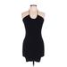 Morning Mist Casual Dress - Mini Halter Sleeveless: Black Print Dresses - Women's Size 10